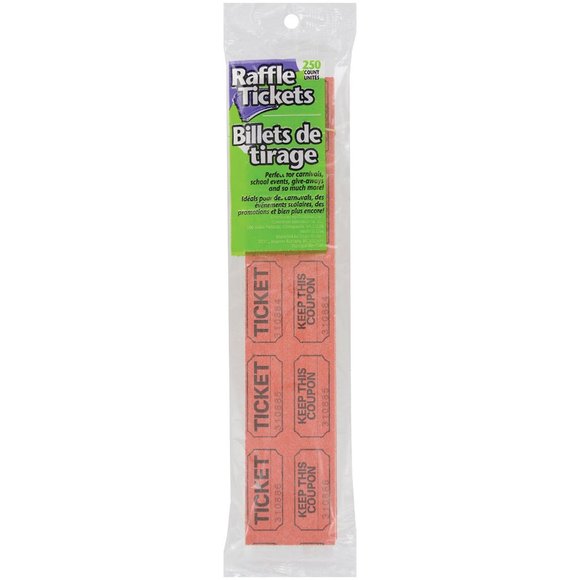 Red Double Raffle Tickets, 250-ct. Packs - Picture 1 of 1